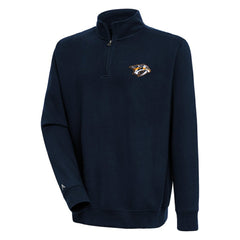 Nashville Predators Antigua Victory Quarter-Zip Pullover Top - Navy | US 200570762