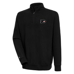 Philadelphia Flyers Antigua Victory Quarter-Zip Pullover Top - Black | US 200570779