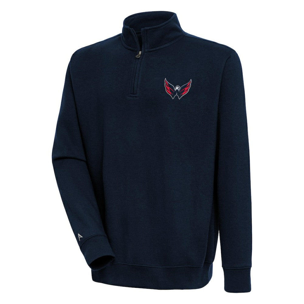 Washington Capitals Antigua Victory Quarter-Zip Pullover Top - Navy | US 200570803