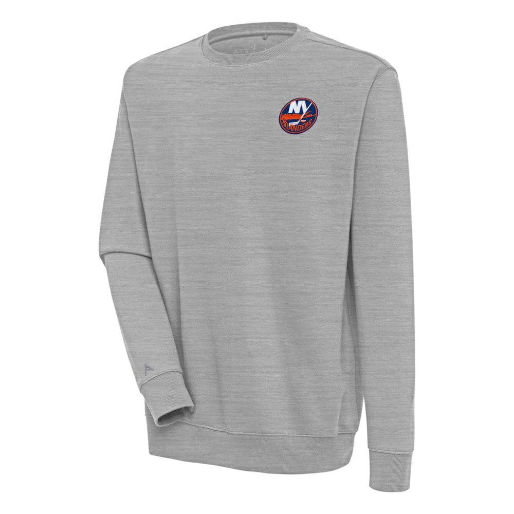 New York Islanders Antigua Victory Pullover Sweatshirt - Heather Gray | US 200571051