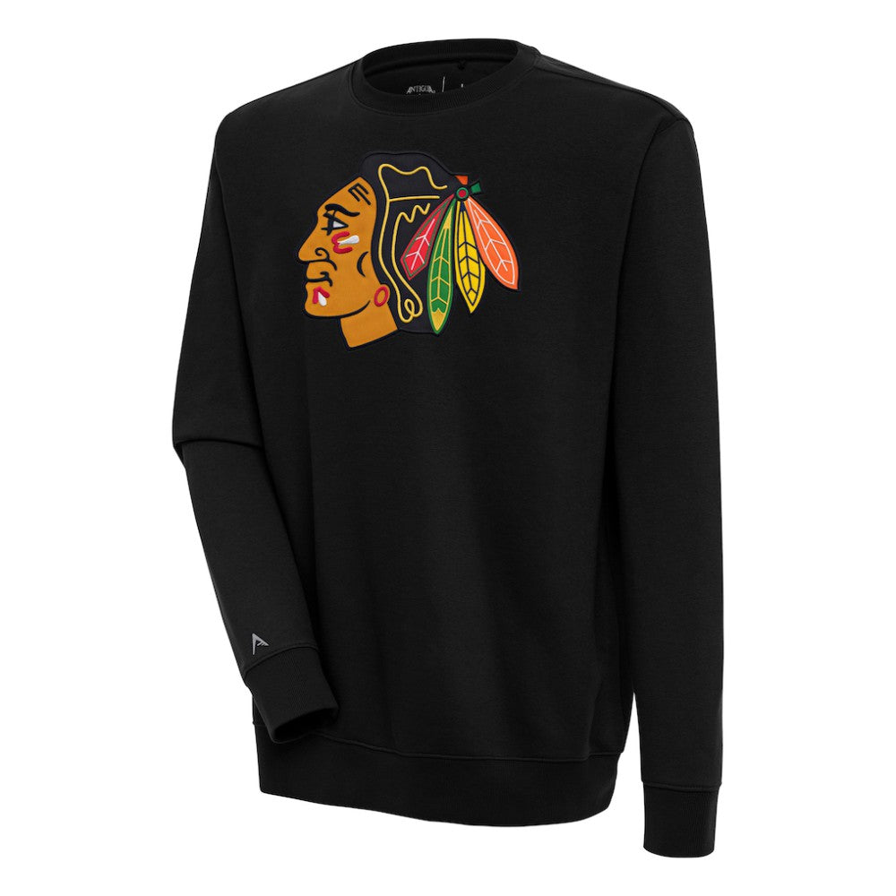Chicago Blackhawks Antigua Victory Pullover Sweatshirt - Black | US 200571163