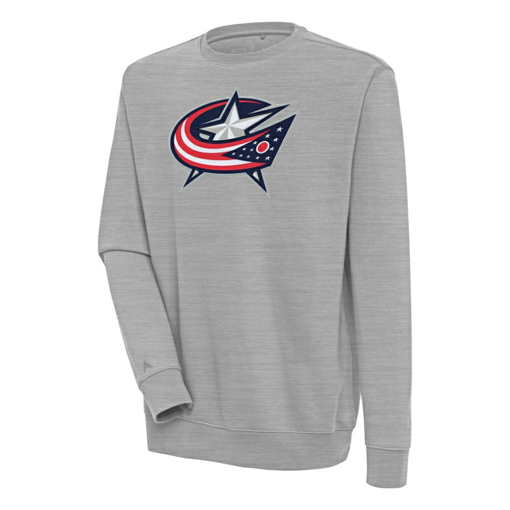 Columbus Blue Jackets Antigua Victory Pullover Sweatshirt - Heather Gray | US 200571171