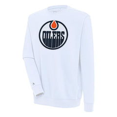 Edmonton Oilers Antigua Victory Pullover Sweatshirt - White | US 200571179