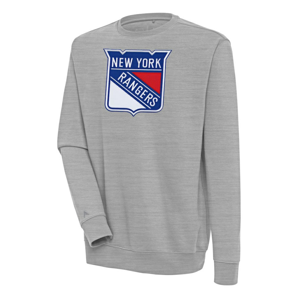 New York Rangers Antigua Victory Pullover Sweatshirt - Heather Gray | US 200571206