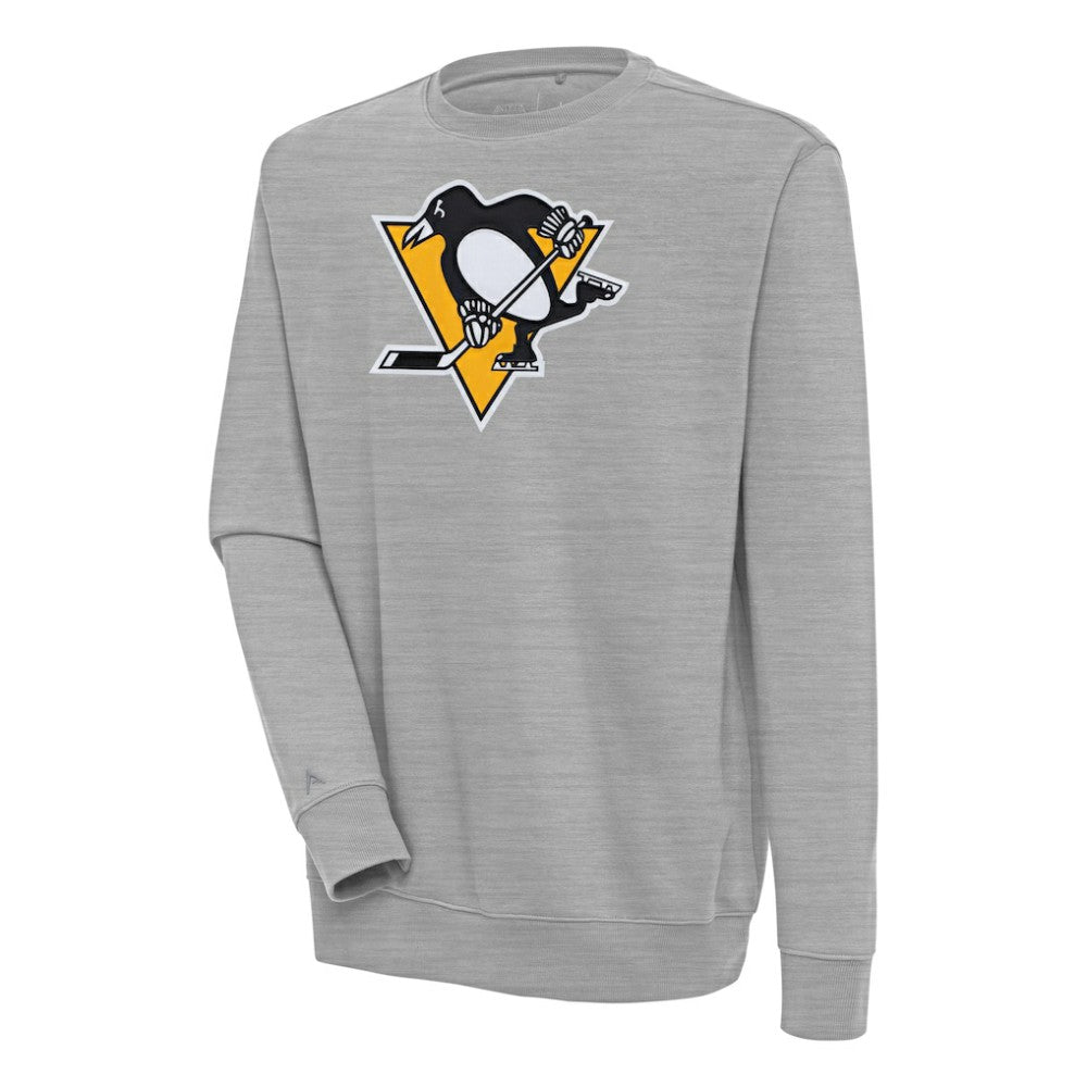 Pittsburgh Penguins Antigua Victory Pullover Sweatshirt - Heather Gray | US 200571216