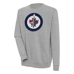 Winnipeg Jets Antigua Victory Pullover Sweatshirt - Heather Gray | US 200571243