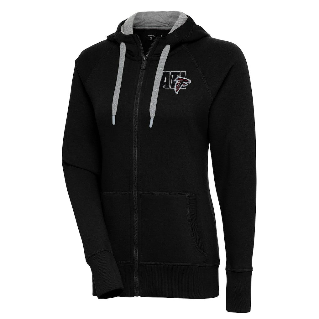Atlanta Falcons Antigua Women's Victory Full-Zip Hoodie - Black Hoodies