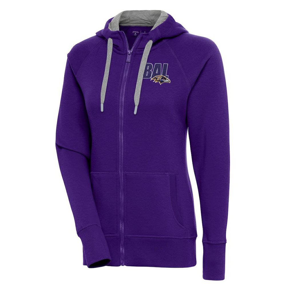 Baltimore Ravens Antigua Women's Victory Full-Zip Hoodie - Purple Hoodies