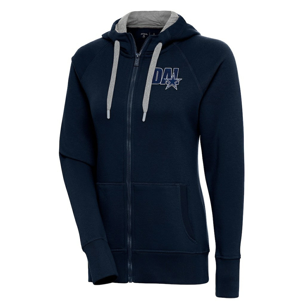 Dallas Cowboys Antigua Women's Victory Full-Zip Hoodie - Navy Hoodies