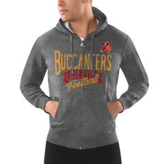 Tampa Bay Buccaneers Starter Domestic Post Season Vintage Logo Full-Zip Hoodie - Charcoal Hoodies