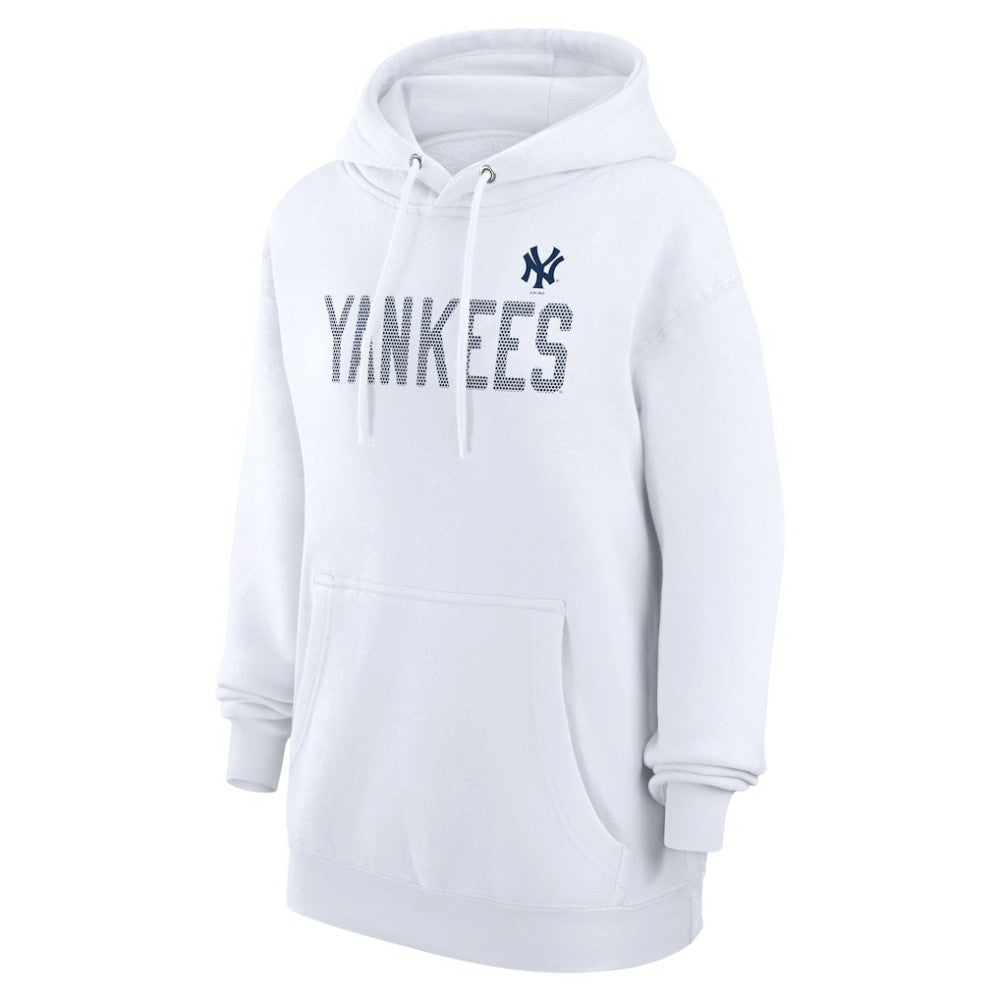 New York Yankees G-III 4Her by Carl Banks Women's Dot Print Pullover Hoodie - White Hoodies