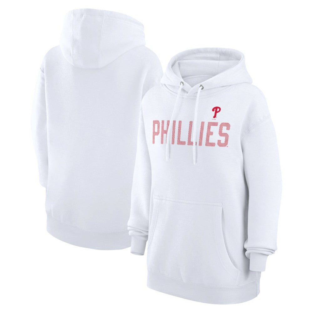 Philadelphia Phillies G-III 4Her by Carl Banks Women's Dot Print Pullover Hoodie - White Hoodies