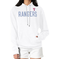 Texas Rangers G-III 4Her by Carl Banks Women's Dot Print Pullover Hoodie - White Hoodies