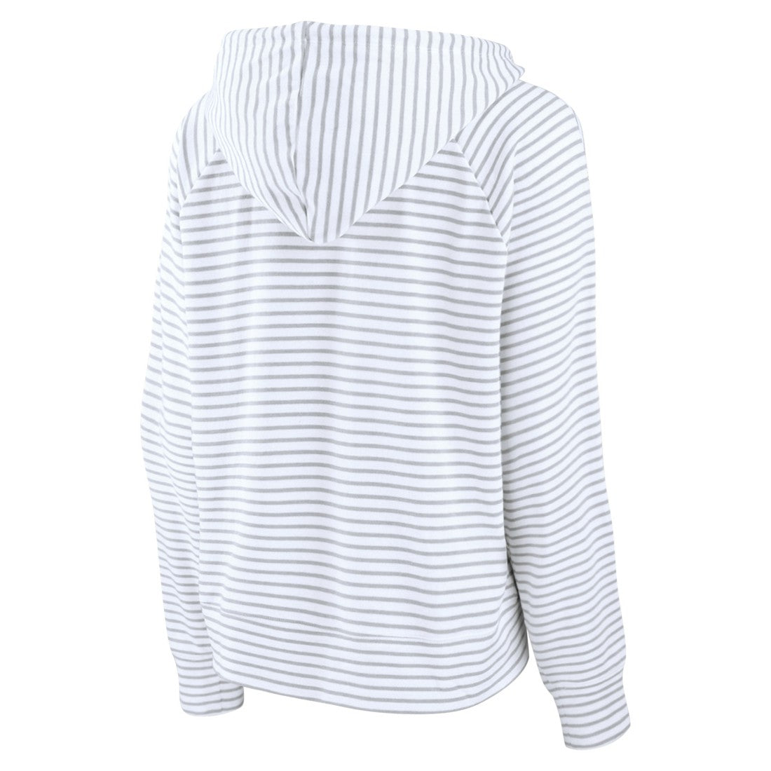 Tennessee Titans Women's Striped Notch Neck Pullover Hoodie - White/Gray Hoodies