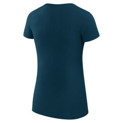Los Angeles Angels G-III 4Her by Carl Banks Women's Super-Slim Fit Lightweight Dot Print T-Shirt - Navy T-shirts