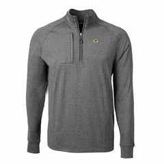 Green Bay Packers Cutter & Buck Big & Tall Adapt Eco Knit Quarter-Zip Pullover Top - Heather Black Pullover