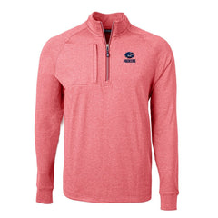 Green Bay Packers Cutter & Buck Big & Tall Adapt Eco Knit Quarter-Zip Pullover Top - Heather Red Pullover