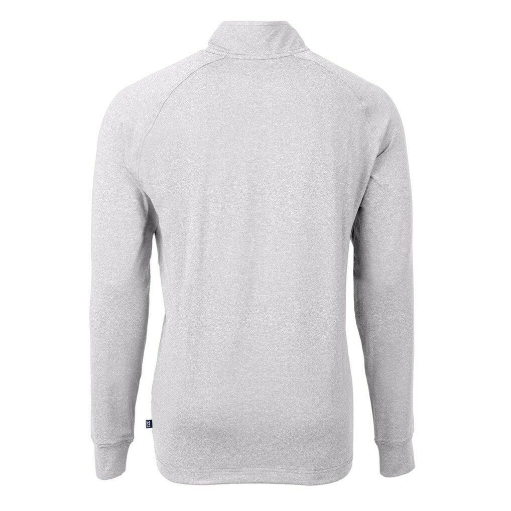 Minnesota Vikings Cutter & Buck Big & Tall Adapt Eco Knit Quarter-Zip Pullover Top - Heather Gray Pullover