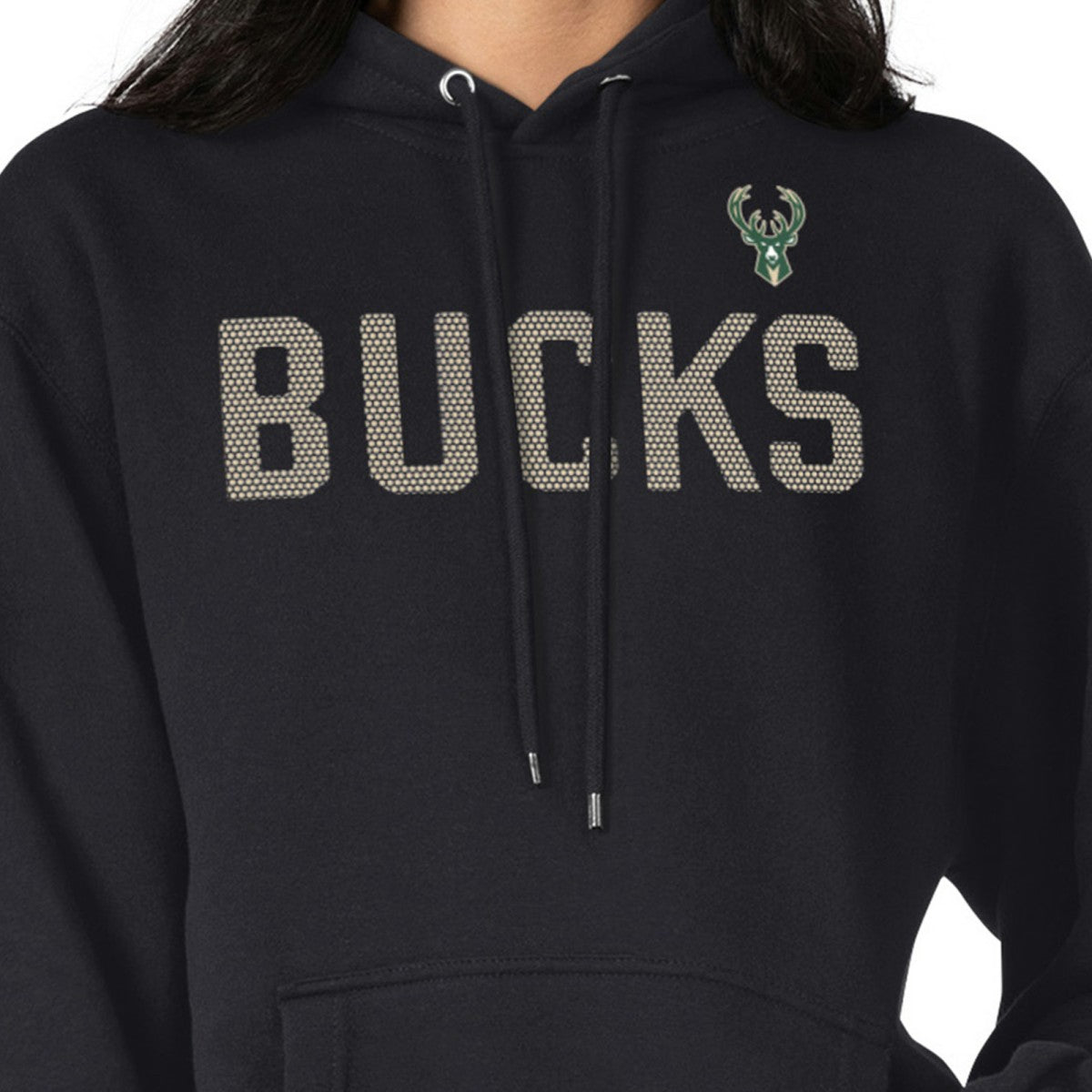 Milwaukee Bucks G-III 4Her by Carl Banks Women's Dot Print Pullover Hoodie Black outlet