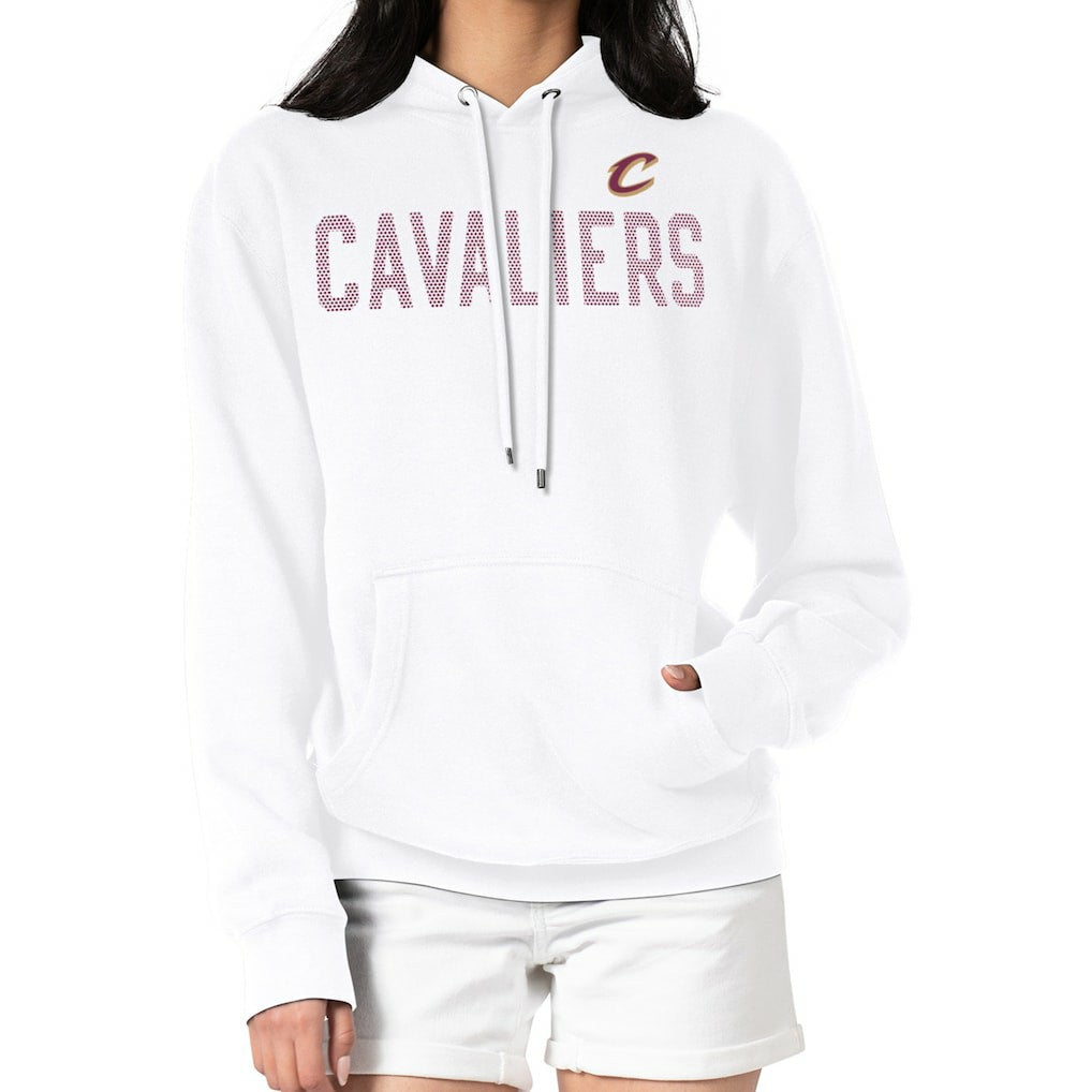 Cleveland Cavaliers G-III 4Her by Carl Banks Women's Dot Print Pullover Hoodie White