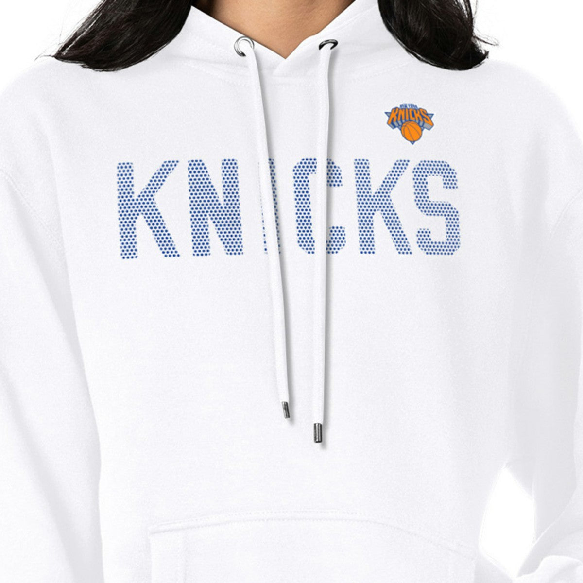 New York Knicks G-III 4Her by Carl Banks Women's Dot Print Pullover Hoodie White