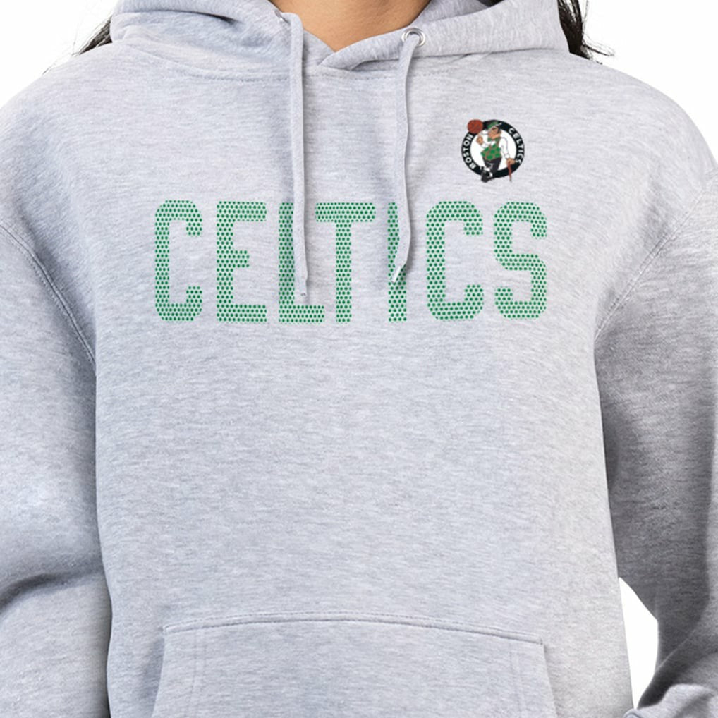 Boston Celtics G-III 4Her by Carl Banks Women's Dot Print Pullover Hoodie Heather Gray
