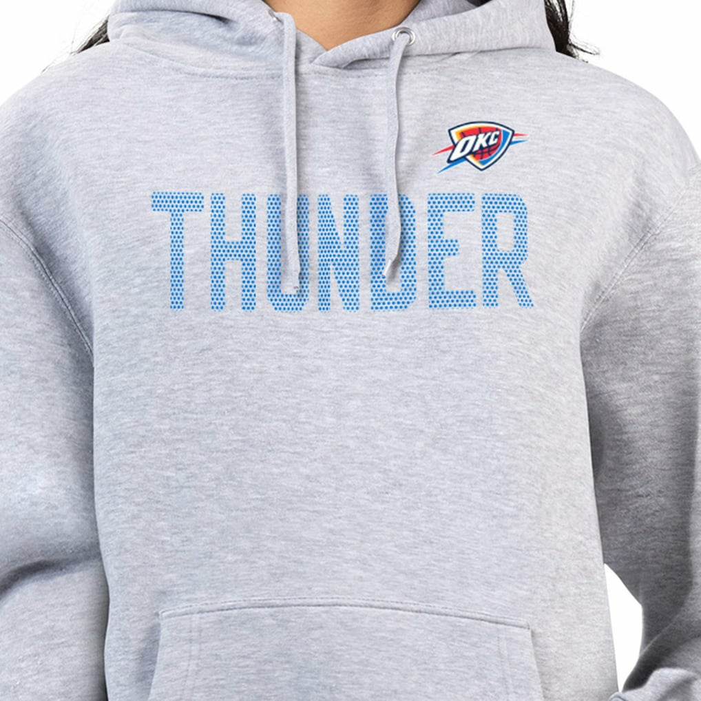 Oklahoma City Thunder G-III 4Her by Carl Banks Women's Dot Print Pullover Hoodie Heather Gray