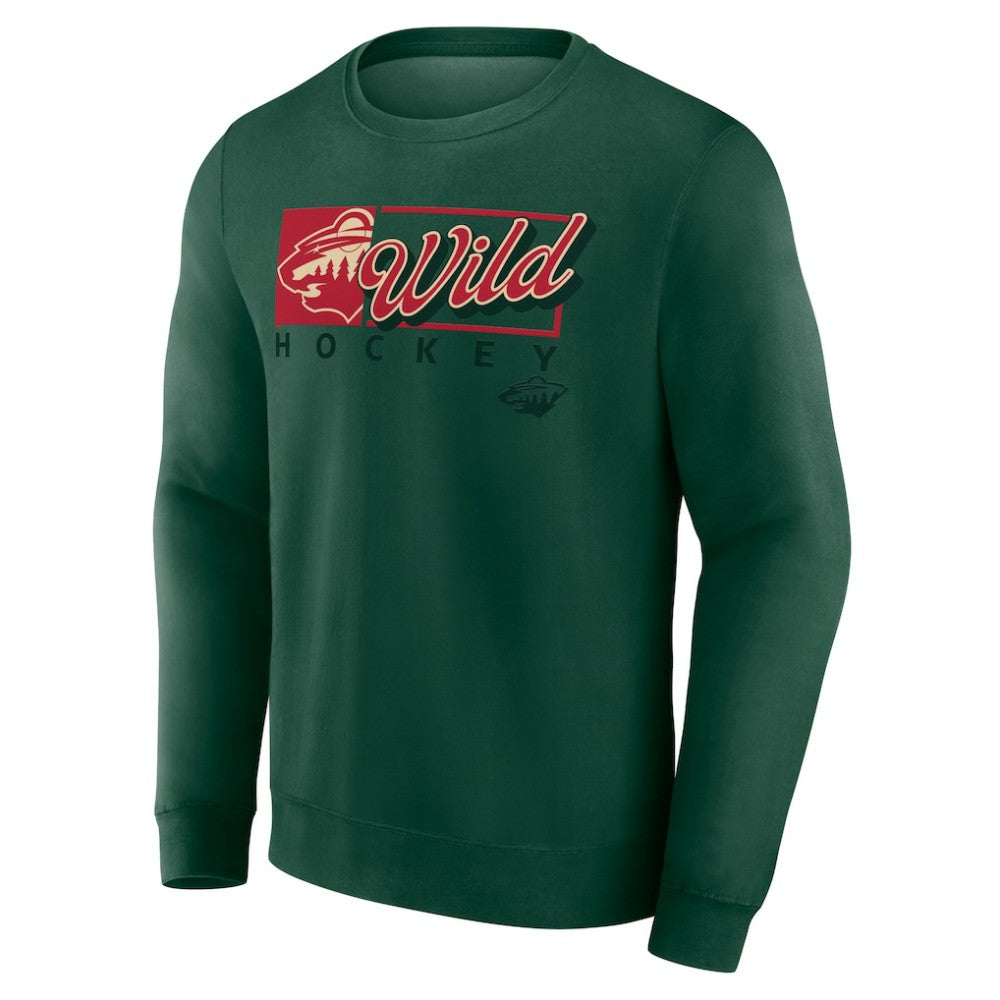 Minnesota Wild Fanatics Focus Fleece Pullover Sweatshirt - Green | US 200582282