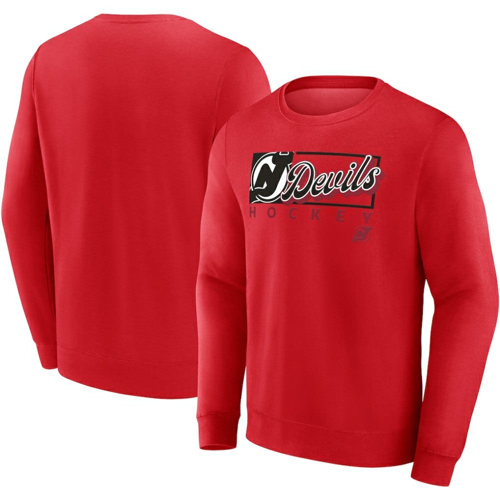 New Jersey Devils Fanatics Focus Fleece Pullover Sweatshirt - Red | US 200582305