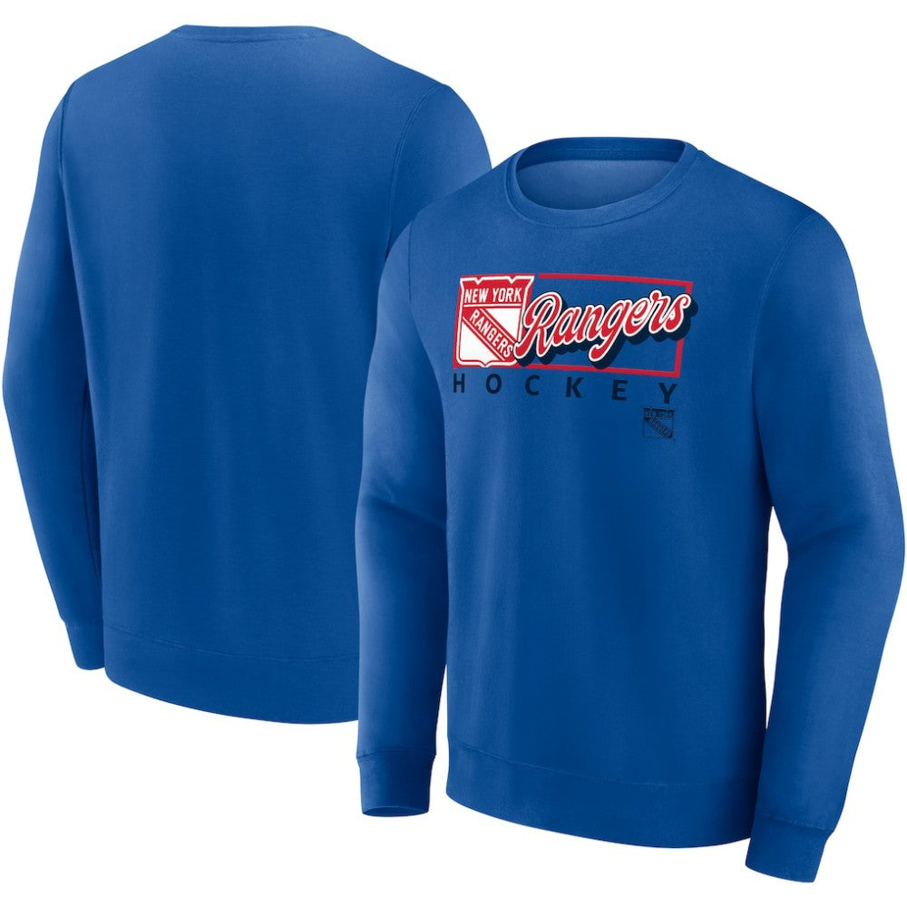 New York Rangers Fanatics Focus Fleece Pullover Sweatshirt - Royal | US 200582306