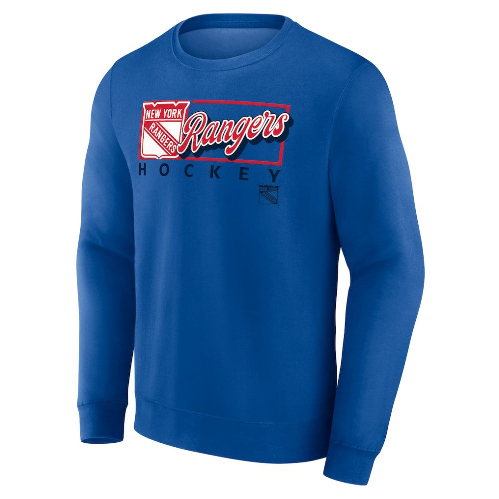 New York Rangers Fanatics Focus Fleece Pullover Sweatshirt - Royal | US 200582306