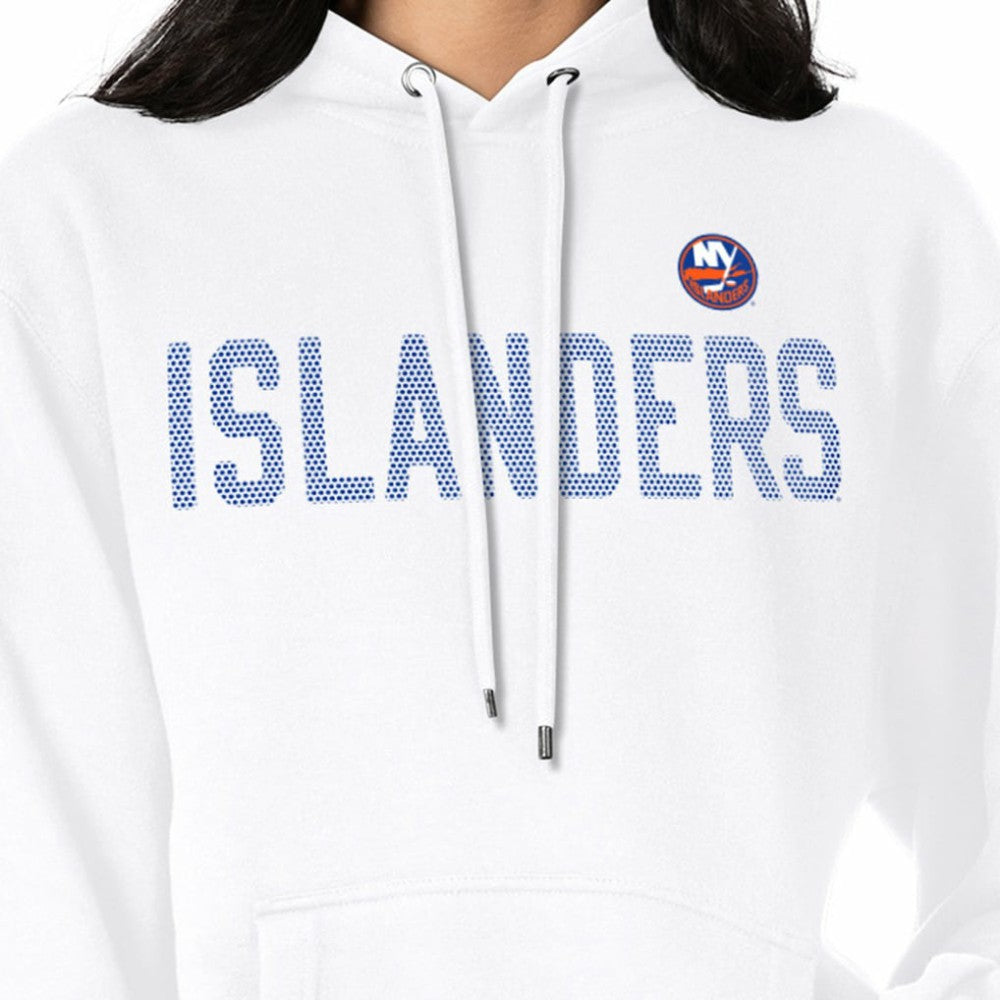New York Islanders G-III 4Her by Carl Banks Women's Dot Print Pullover Hoodie - White | US 200582378