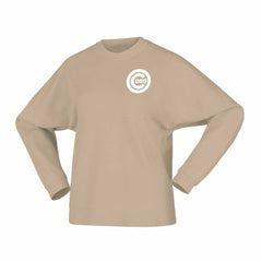 Chicago Cubs Fanatics Women's Branded Fleece Pullover Sweatshirt - Tan Pullover