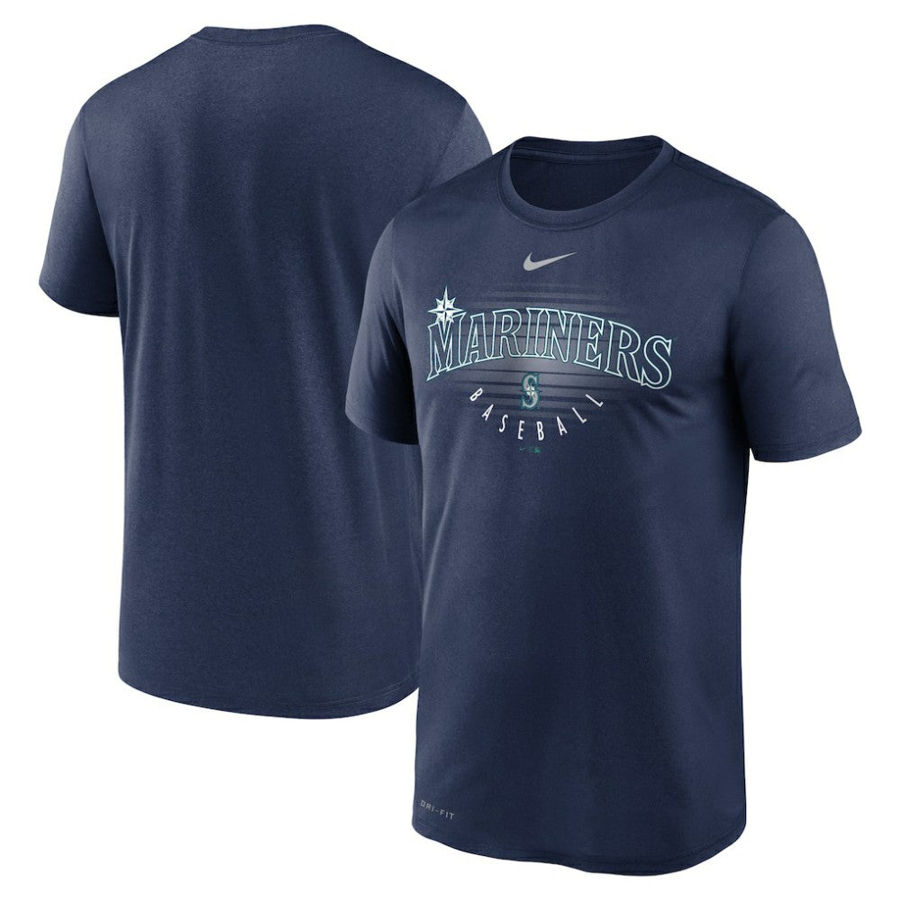 Seattle Mariners Nike Wordmark Outline Legend T-Shirt - Navy T-shirts