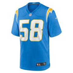 Tae Crowder Los Angeles Chargers Team Game Jersey - Powder Blue Jerseys