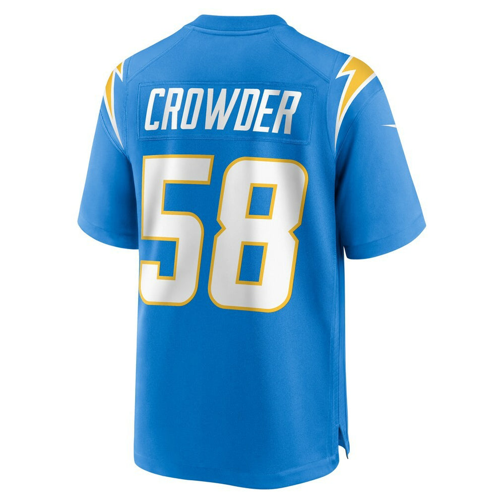Tae Crowder Los Angeles Chargers Team Game Jersey - Powder Blue Jerseys
