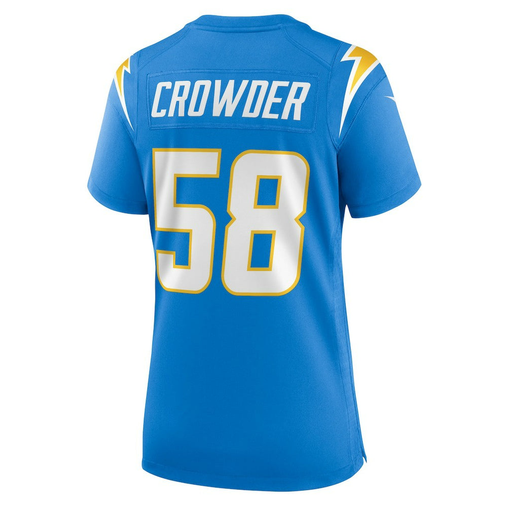 Tae Crowder Los Angeles Chargers Women's Team Game Jersey - Powder Blue Jerseys