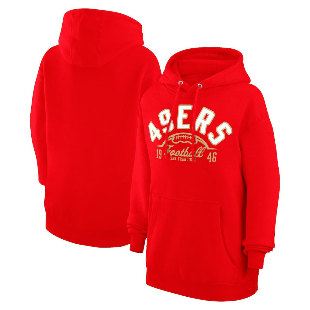 San Francisco 49ers Starter Unisex Half Ball Team Fleece Pullover Hoodie - Scarlet Hoodies