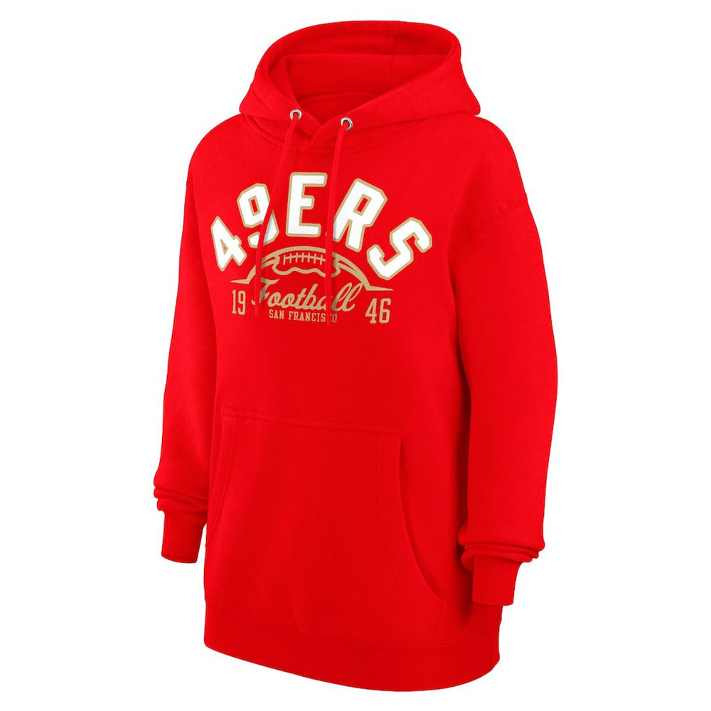 San Francisco 49ers Starter Unisex Half Ball Team Fleece Pullover Hoodie - Scarlet Hoodies