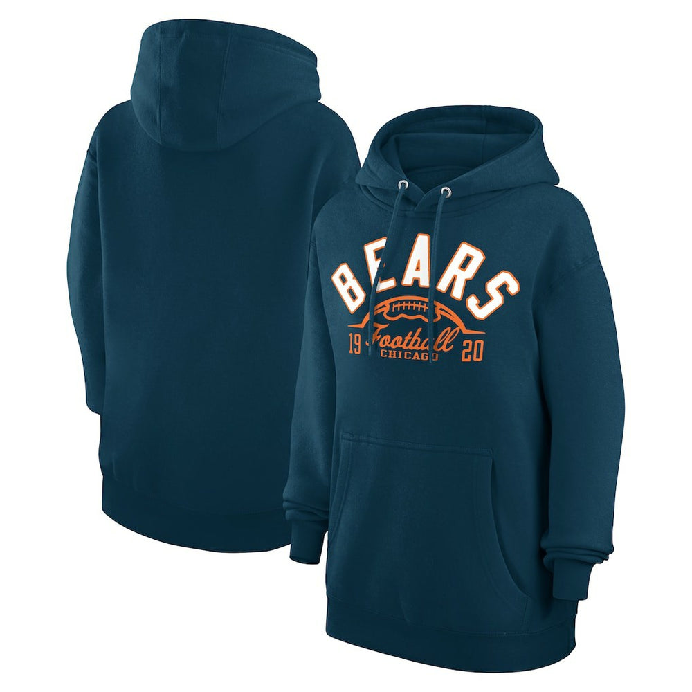 Chicago Bears Starter Unisex Half Ball Team Fleece Pullover Hoodie - Navy Hoodies
