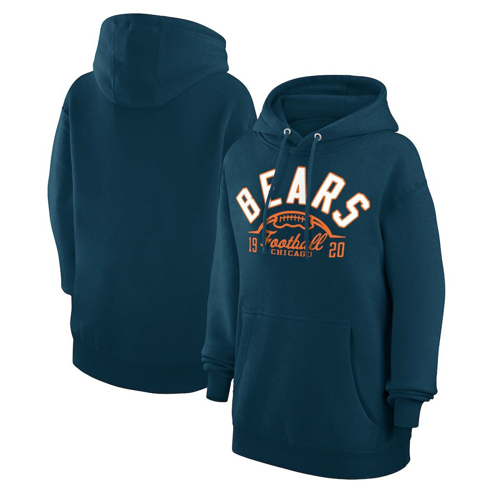 Chicago Bears Starter Unisex Half Ball Team Fleece Pullover Hoodie - Navy Hoodies