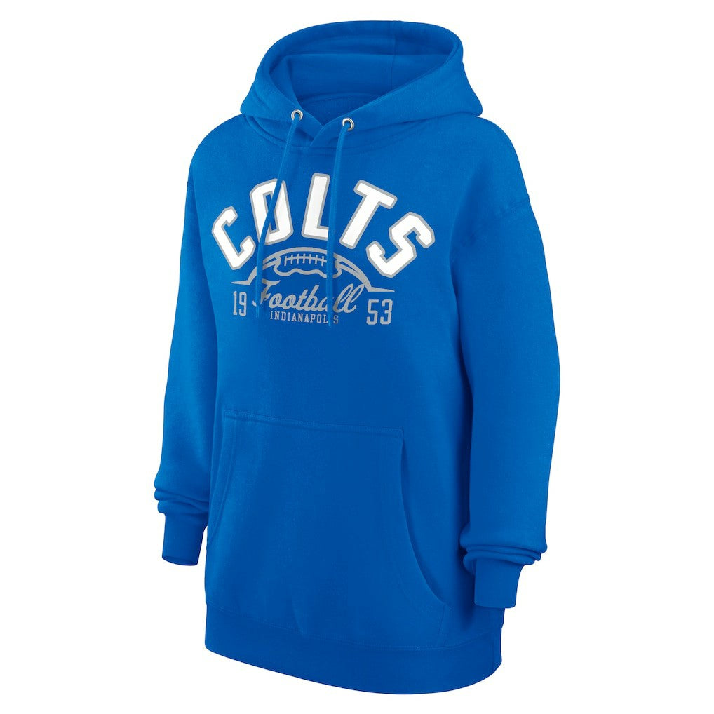 Indianapolis Colts Starter Unisex Half Ball Team Fleece Pullover Hoodie - Royal Hoodies