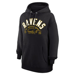 Baltimore Ravens Starter Unisex Half Ball Team Fleece Pullover Hoodie - Black Hoodies