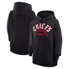 Kansas City Chiefs Starter Unisex Half Ball Team Fleece Pullover Hoodie - Black Hoodies