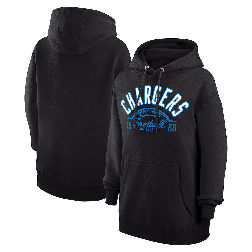Los Angeles Chargers Starter Unisex Half Ball Team Fleece Pullover Hoodie - Black Hoodies