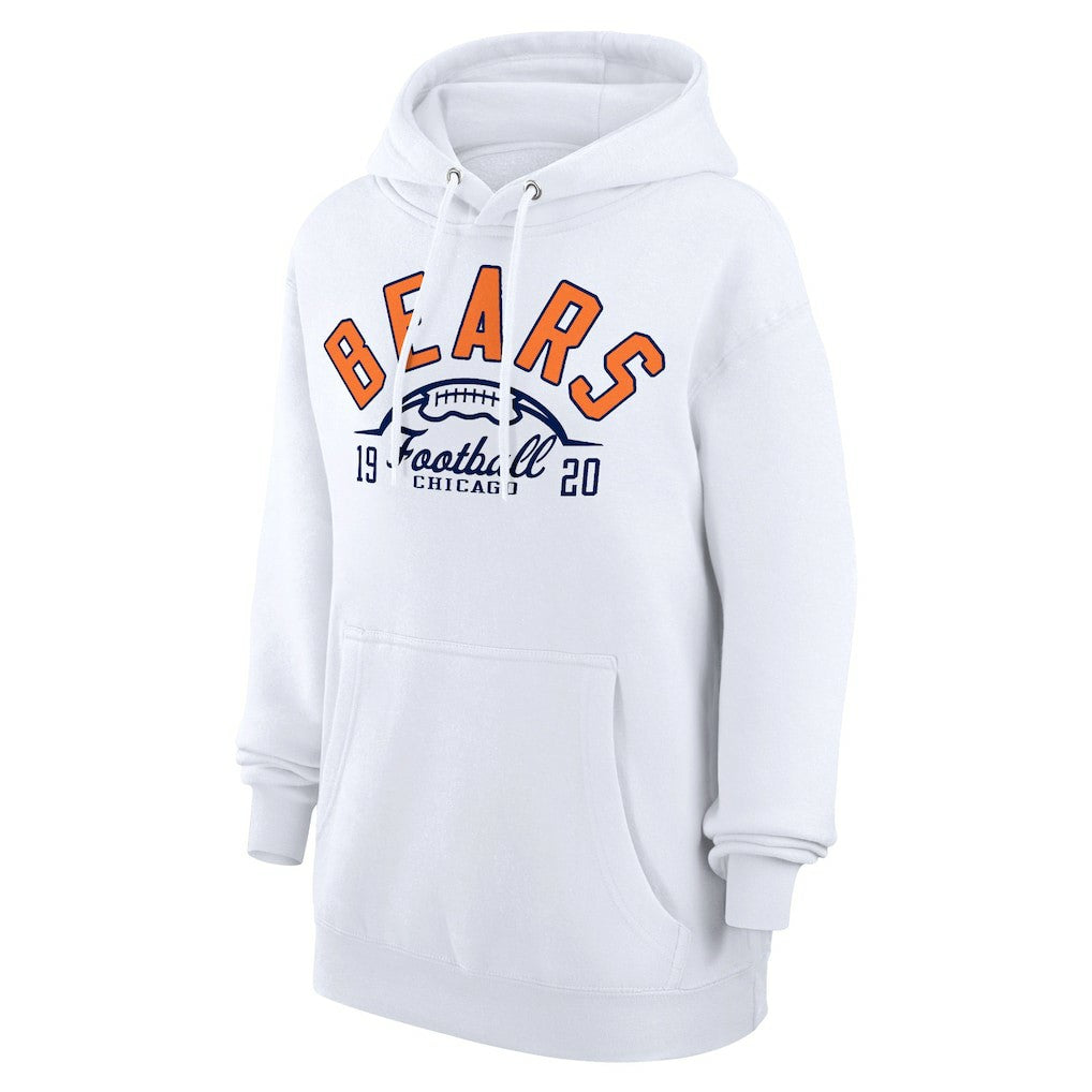 Chicago Bears Starter Unisex Half Ball Team Fleece Pullover Hoodie - White Hoodies
