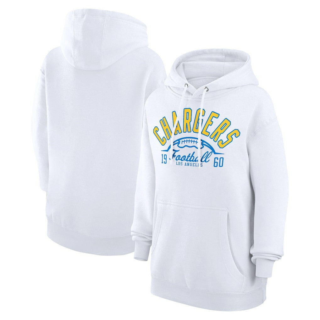 Los Angeles Chargers Starter Unisex Half Ball Team Fleece Pullover Hoodie - White Hoodies