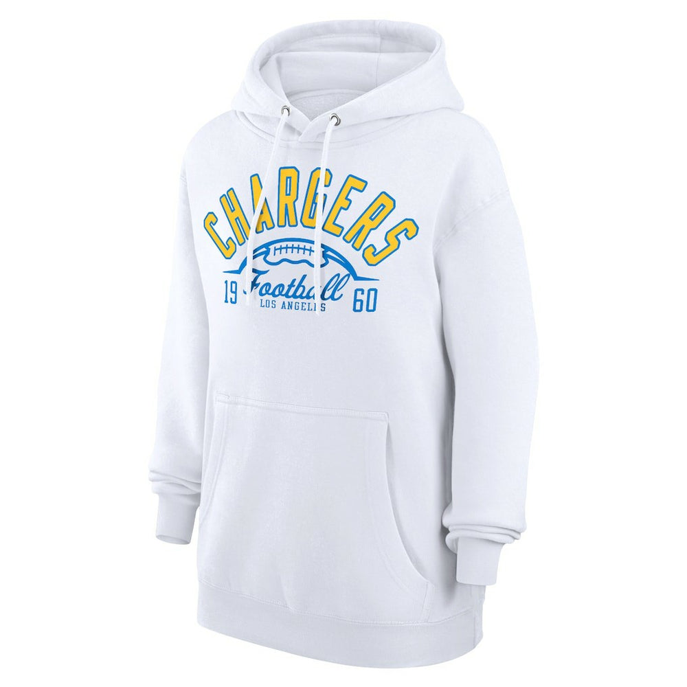 Los Angeles Chargers Starter Unisex Half Ball Team Fleece Pullover Hoodie - White Hoodies