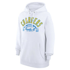 Los Angeles Chargers Starter Unisex Half Ball Team Fleece Pullover Hoodie - White Hoodies