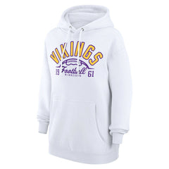 Minnesota Vikings Starter Unisex Half Ball Team Fleece Pullover Hoodie - White Hoodies